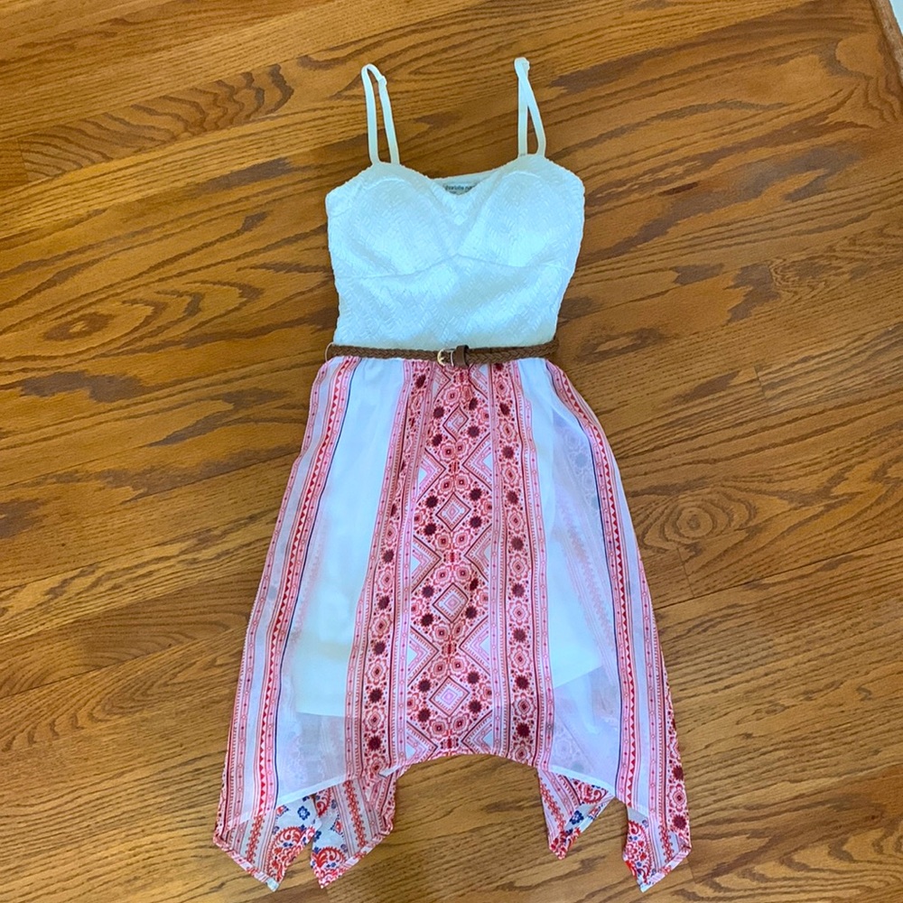 Charlotte Russe Silk Strap Skater Dress Size Small